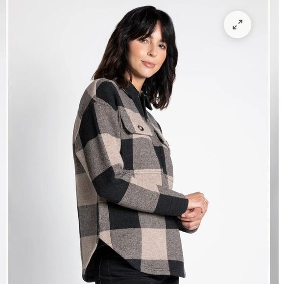 Thread & Supply Darius Jacket 1X Taupe Black Check Preppy Classic - Picture 2 of 11